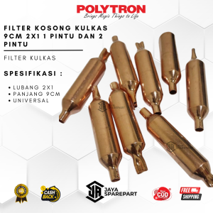 FILTER KOSONG - SARINGAN FILTER KULKAS 3 per 4 9cm Lubang 2x1 - FILTER KULKAS - KARYAJAYASPAREPART