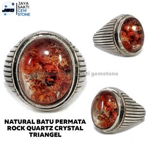 Natural Batu Permata Rock Quartz Crystal Triangel RC01