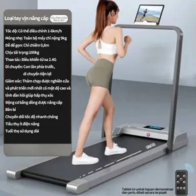 Máy chạy bộ đa năng trong nhà Máy tập đi bộ thông minh chống ồn chống sốc Máy chạy bộ tại nhà có thể gập lại