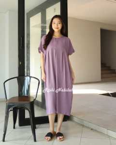 Dress Daster Kringkel Tangan Pendek Busui