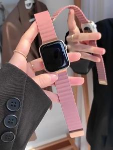 Áp dụng apple watch Táo s12/11 Da thật khóa nam châm cài ngược iwatch1098765SE Nhà sản xuất dây đồng hồ