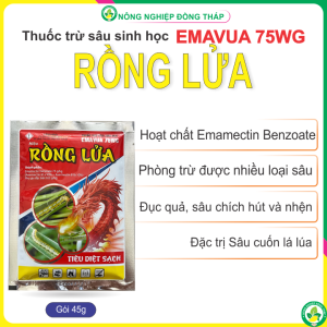 Thuốc Trừ Sâu Sinh Học EMAVUA 75WG Hiệu RỒNG LỬA (Gói 45g)