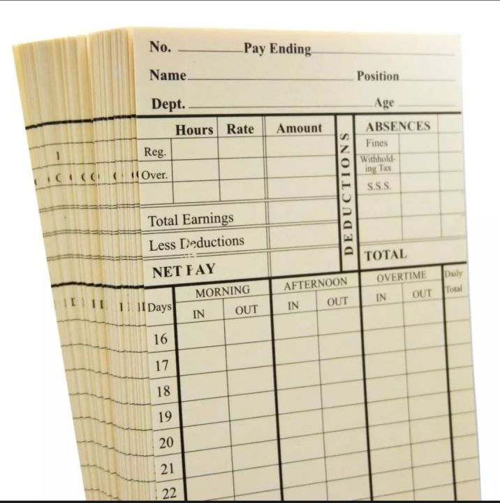10 Pcs Daily Time Card Record Lazada PH 10-pcs-daily-time-card-record-lazada-ph