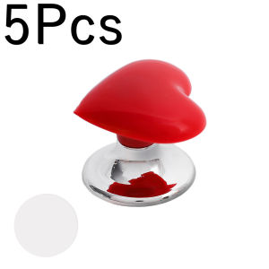 【On Sale】5Pcs Heart Shaped Toilet Press Button Muti-colored Creative Bathroom Water Closet Home Supplies