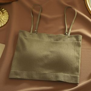 Leher persegi Bralette empuk / atasan bra / bra nirkabel / bra yoga / atasan tabung