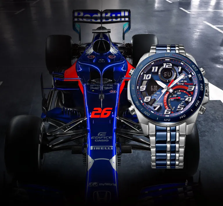 Toro Rosso Jam Casio Edifice Red Bull Marco Years Warranty] Casio