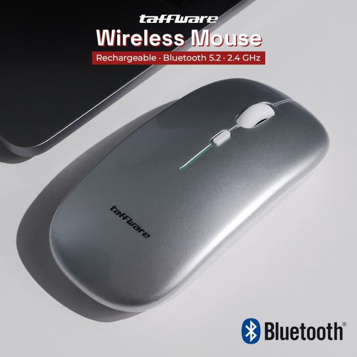 PROMO Mouse Wireless Rechargeable Silent Click Dual Mode Bluetooth 5.2 ...