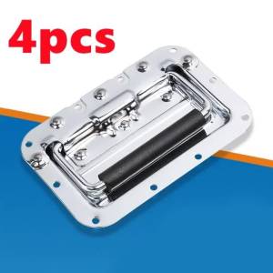 【Original+24hours delivery】4pcs Big Flight Case Metal Handle With Rubber Grip Tour Case Speaker Box Recessed Handle