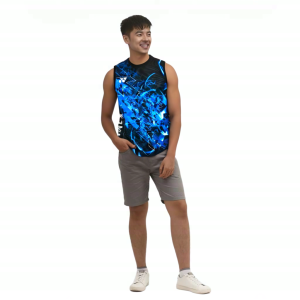 Barokah Jersey Setelan Baju & Celana Singlet Badminton Kaos Singlet Bulutangkis Printing Jersey Badminton Dewasa YNX