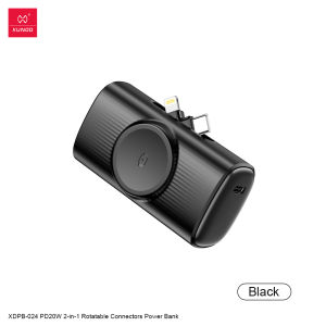 XDPB-024 PD 20W 2-in-1 Rotatable Connectors Power Bank