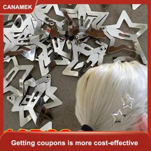 【CANAMEK】 10Pcs Sao Tóc Clip Snap Tóc Barrettes Không Trượt Năm Cánh Sao Phụ Kiện Tóc Cho Cô Gái Phụ Nữ Y2K Kim Loại Tóc Clip
