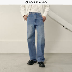 Giordano Men Five-pocket loose washed denim jeans Free Shipping 01115750