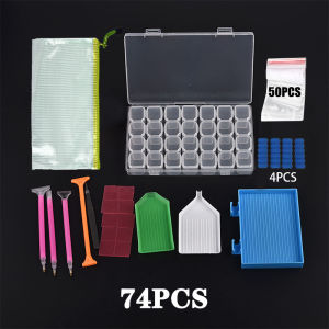74PCS Alat Diamondpainting 5D Mosaic Painting Diamond Painting Kit Tools DIY