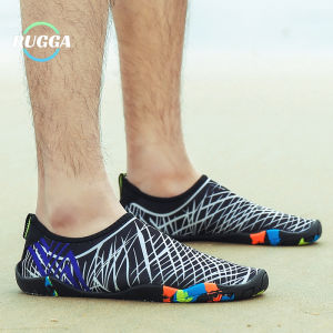 RUGGA Trendy geometric print wading shoes lightweight slip-on snorkeling shoes versatile couple shoes