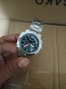 Jam Tangan SHSHD Pria dan Wanita Sport Chrono Rariasi Rantai Geneva Jam Tangan Stainless Steel Jam Tangan Pria Fashion