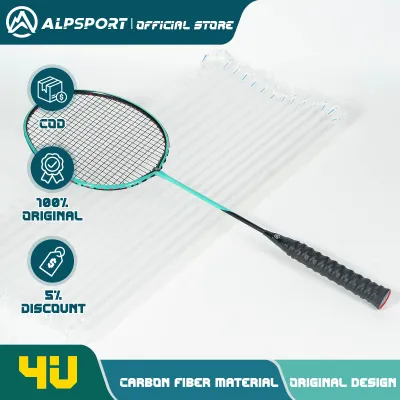 ALP V5 2.0 set raket bulutangkis maks 30 lbs raket bulutangkis autentik ultra-ringan serat karbon penuh kelas profesional tembakan tunggal ALPSPORT