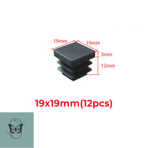 HCdailyToolsMix 2-16 PCS Black PE Plastic Square Pipe Plug Waterproof Cap Blanking End Cap Caps Tube Pipe Inserts Plug Bung Steel Leg Foot Cover