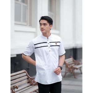 Baju koko muslim dewasa kemeja pria kurta katun santai formal Terlaris