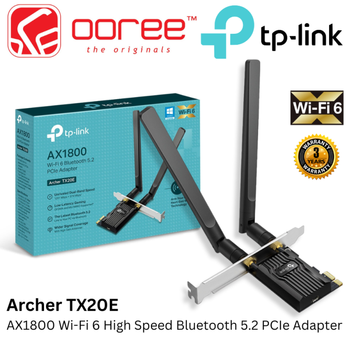 Tarjeta Pci Express Wifi 6 Bluetooth Archer Tx20e Ax1800