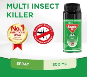 BAYGON PROTECTOR MULTI INSECT KILLER 300ML MAXIMUM KILLING ACTION(KEROSENE) ODORLESS WATERBASED ORANGE SCENT
