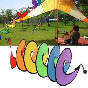 N6MBRH Beautiful Nylon Camping Accessories Foldable Wind Spinner Home Garden Decorations Hot Sale Colorful Rainbow Windmill Colorful Pinwheel Rainbow Wind Spinner Spinner Pinwheel