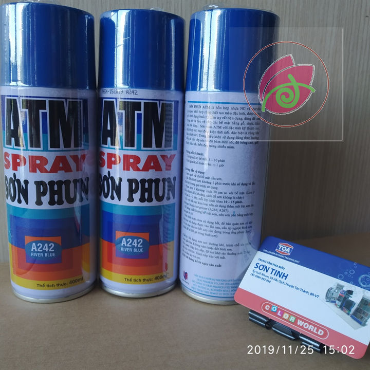 SƠN XỊT MÀU XANH DƯƠNG RIVER BLUE A242 ATM HOẶC WIN - 1 CHAI