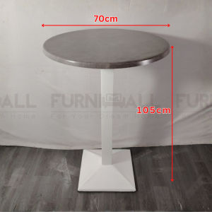 Furnimall Round Super Top 105cm Bar Table Modern Discussion Meja Kafe Restoran Meja Bar Bulat