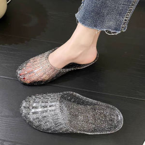 [Free Shipping] 2026 New Transparent Crystal Womens Slippers for Home and Outdoor Non-Slip Durable Casual Fashionable Crystal Womens Sandals