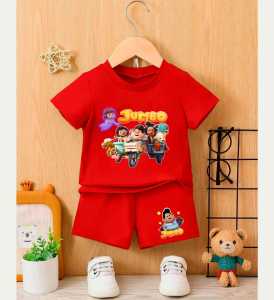 Setelan Baju Kaos Untuk Anak Laki Perempuan Motif Film Animasi JUMBO Viral Usia 1-8 Tahun
