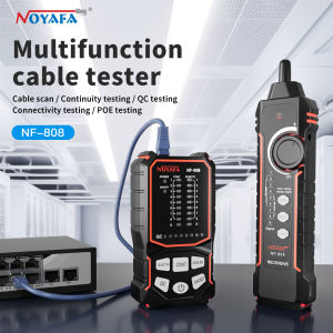 Noyafa NF-808 kiểm tra cáp mạng RJ45 RJ11 Thiết bị kiểm tra cáp hỗ trợ kiểm thử liên tiếp dây Tracer Màn hình LCD Mạng công cụ