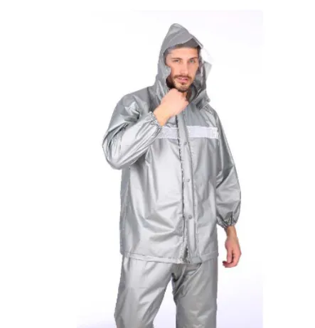 922 GRAY/GREEN Titanium Raincoat Rubberized Makapal Kapote Popular