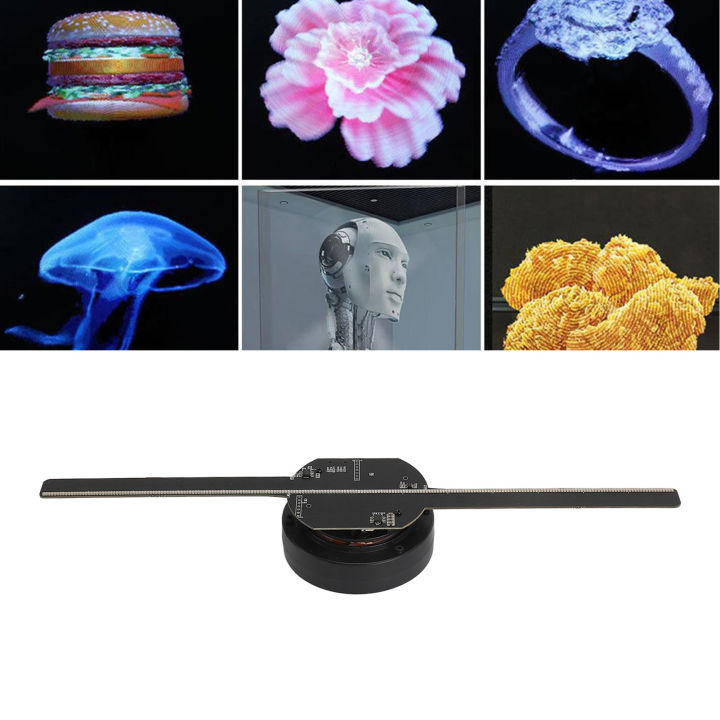 Led Projector Fan LED Projection Fan 100‑240V 32mm 3D Hologram Fan for Store Holiday ...