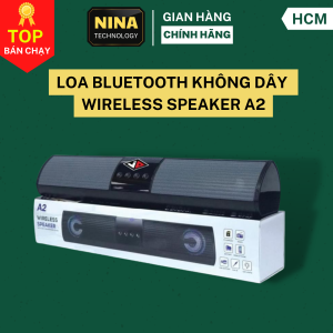 Loa Bluetooth Không Dây Wireless Speaker A2 Dáng Dài Bass Khỏe Vô Đối Có Đèn Led Âm Thanh Hay Loa Bloutooth mini bass mạnh âm thanh lớn hát karaoke loa bloutooth công suất lớnloa bluetooth bass mạnh 1000w loa buotooth nghe nhạc