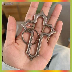 RUASA Zinc Alloy Bag Charm Trinkets Keychain Cross Carabiner Keychain Camping Hiking Outdoor Climber Waist Pendant Accessories Gift