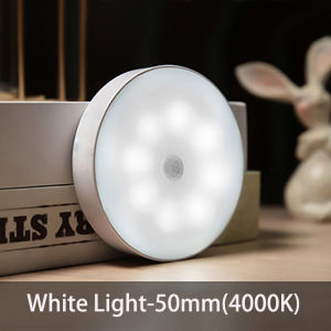 【Malaysia In Stock 】Motion Sensor Night Lights 8 LED PIR Automatic On/Off Bedroom Stairs Cabinet Wardrobe Wireless USB Rechargeable Children Night Light