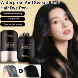 Waterproof And Sweat-Proof Hair Dye Pen Hair Dye Brush Non-Fading Natural Black Cover Grey Hair