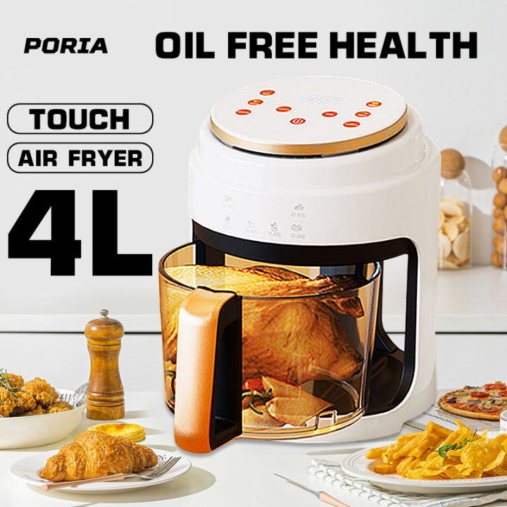 Air Fryer 4L Household Multi functional Oil free Healthy Cooking Non Stick Grill Automatic Appliances French Fries Machine Support Timer Temperature Control Smart Electric Fryer Lazada PH