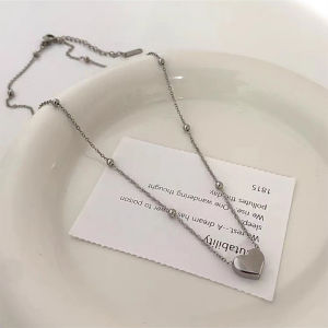 Ladamas Kalung Titanium Liontin Hati Anti Karat Mewah Elegan Kalung Harian KT134