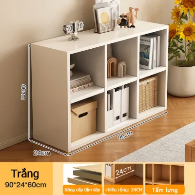 DAMIK-4/6/8 Grid Tủ kệ sách đa năng Kệ sách Kệ sách bằng gỗ Giá lưu trữ Tủ kệ thực tế DIY Kệ gỗ Kệ sách đơn giản Kệ sách trên sàn