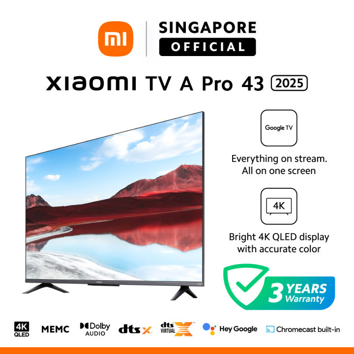 NEW】Xiaomi TV | A Pro 43 Inch 2025 | 4K UHD | QLED Display