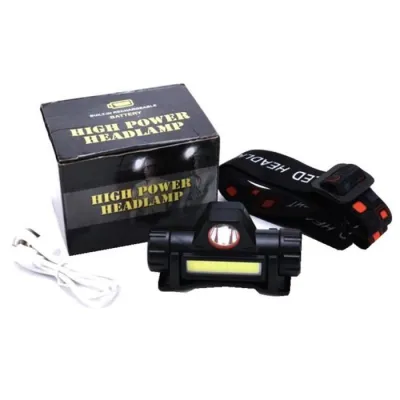 Headlamp Senter Kepala Lampu LED USB Recharger High Power Jarak Jauh
