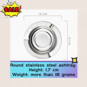 Good luck befalls! High quality minimalist stainless steel ashtray suitable for-bar/home/office space etc. durable and anti-drop ashtray gifts