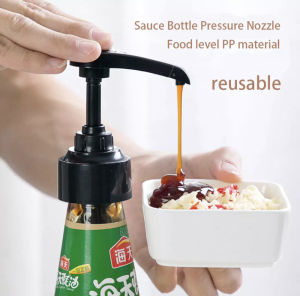 [SG SELLER] Fuel Consumption Bottle Press Nozzle Kitchen Seasoning Press Squeeze Oyster Sauce Artifact Household Oil Can Fuel Consumption Bottle Pump Head Quantitative Squeeze Nozzle