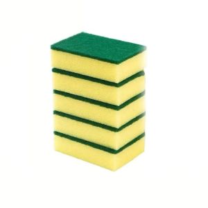 Shanshop 5Pcs/10Pcs Cleaning Sponge High-density Dipped Double-sided Dishwashing Sponge Kitchen Clean Sponge
