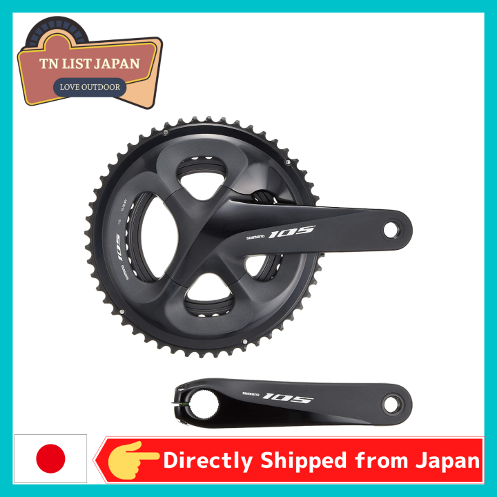 【Shipping from Japan】Shimano 105 FC-R7000 Crankset 52/36T (2x11S) Black  160mm 52×36T Top Japanese Outdoor Brand, Camp goods, BBQ goods Goods for 