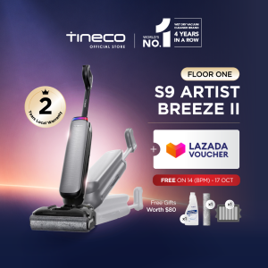【TOP SPEC 230°C HyperSteam】Tineco Floor One S9 Artist Steam Pro Wet Dry Vacuum Cleaner | 110mins Runtime | 25kPa Suction