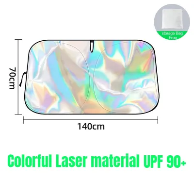 Titanium Silver Thickened Car Windshield Sunshade Blocks Foldable UV Rays Sun Visor Suitable for Any Vehicle Model