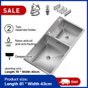 UUOY 304 Stainless Steel Kitchen Sink Thickened Stainless Steel Dish Sink Home Kitchen Sink Dish Basin