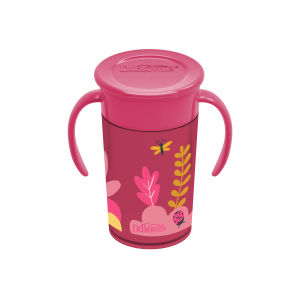 Dr. Browns T. Cup Cheers 360 Cup w/Handles 10oz/300ml-Pink /Blue 1-Pack