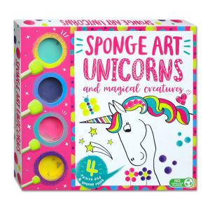 Unicorn Sponge Art with 4 Paints and 4 Sponge Tools